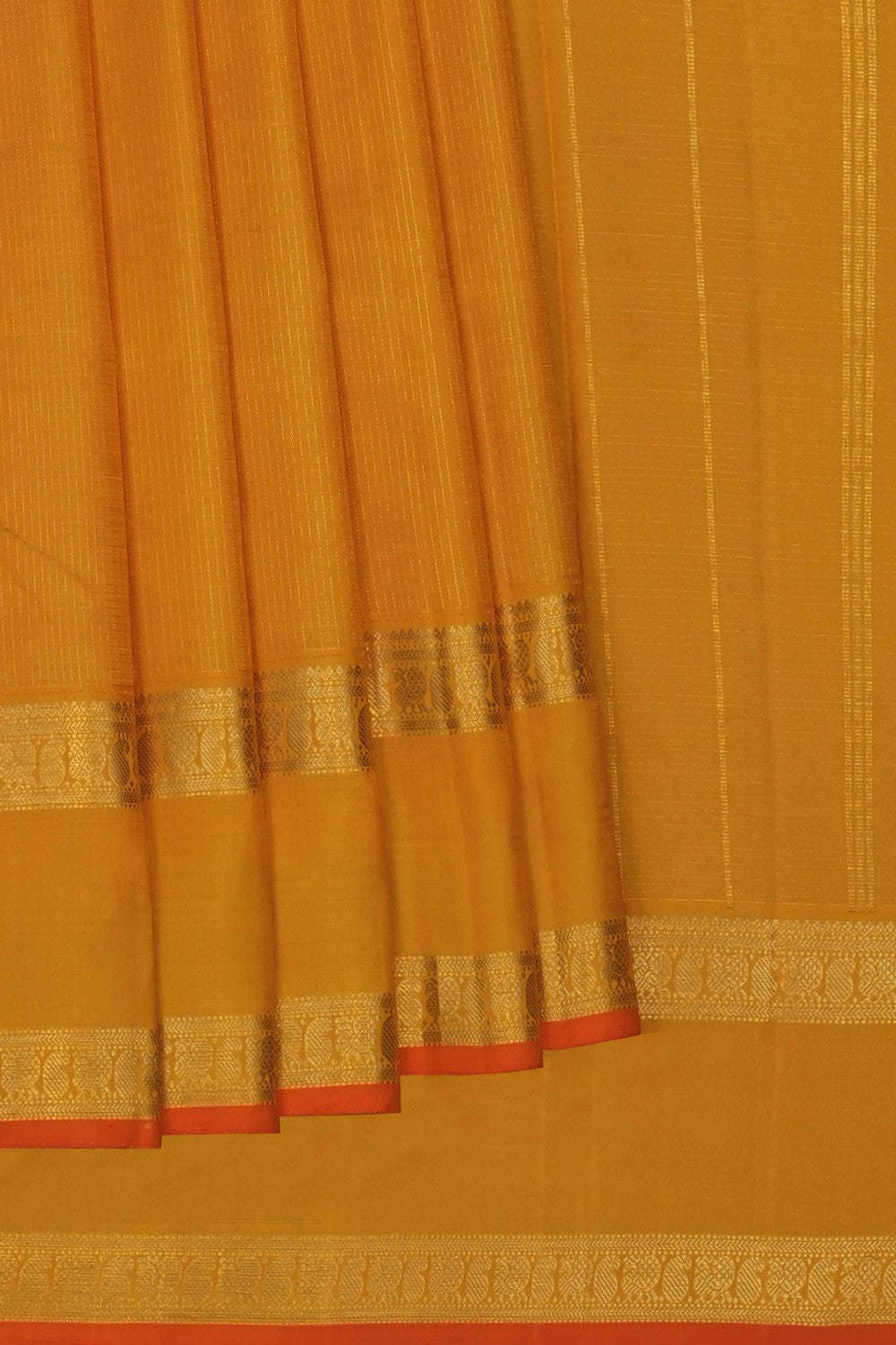 Image of Mustard Kanchipattu Saree