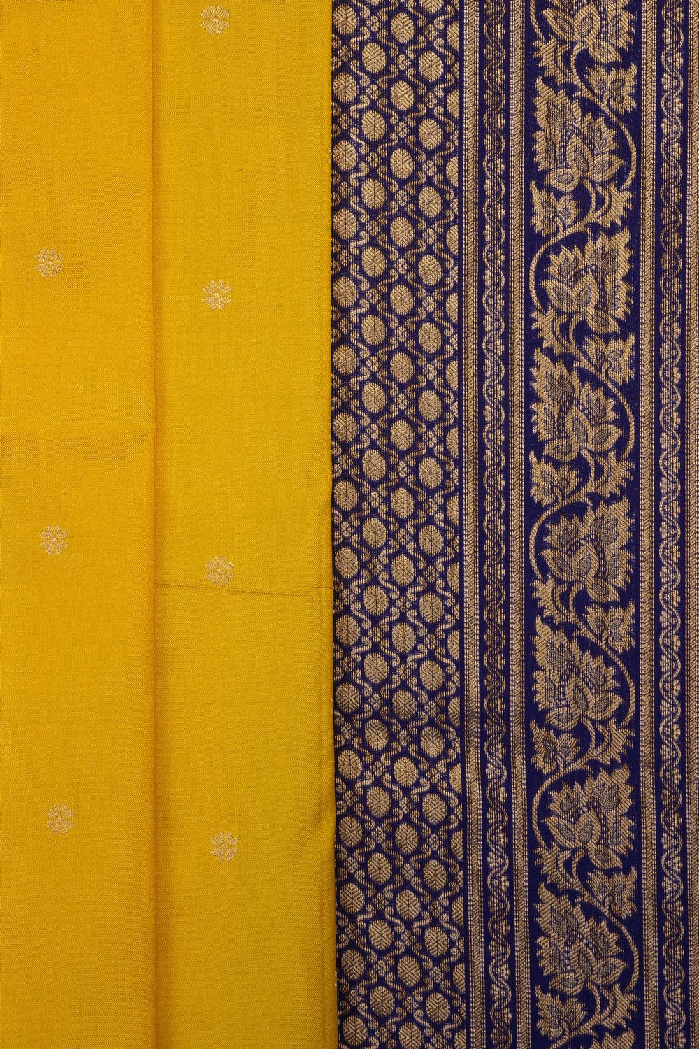 Image of Yellow Narayanpet Silk Saree