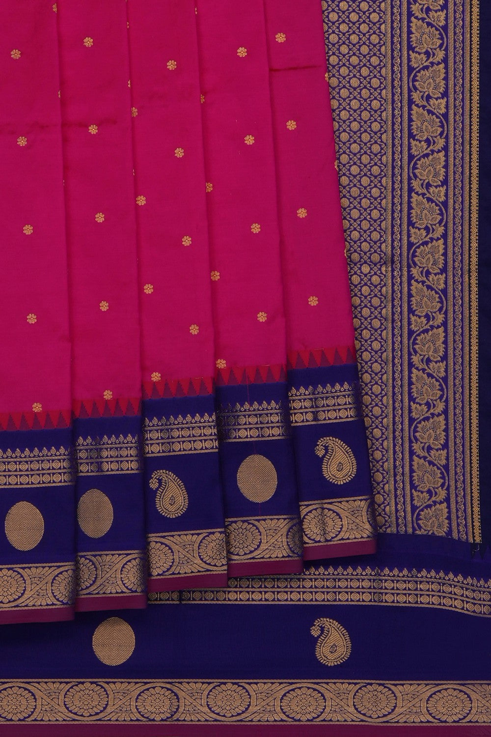 Image of Pink Narayanpet Silk Saree