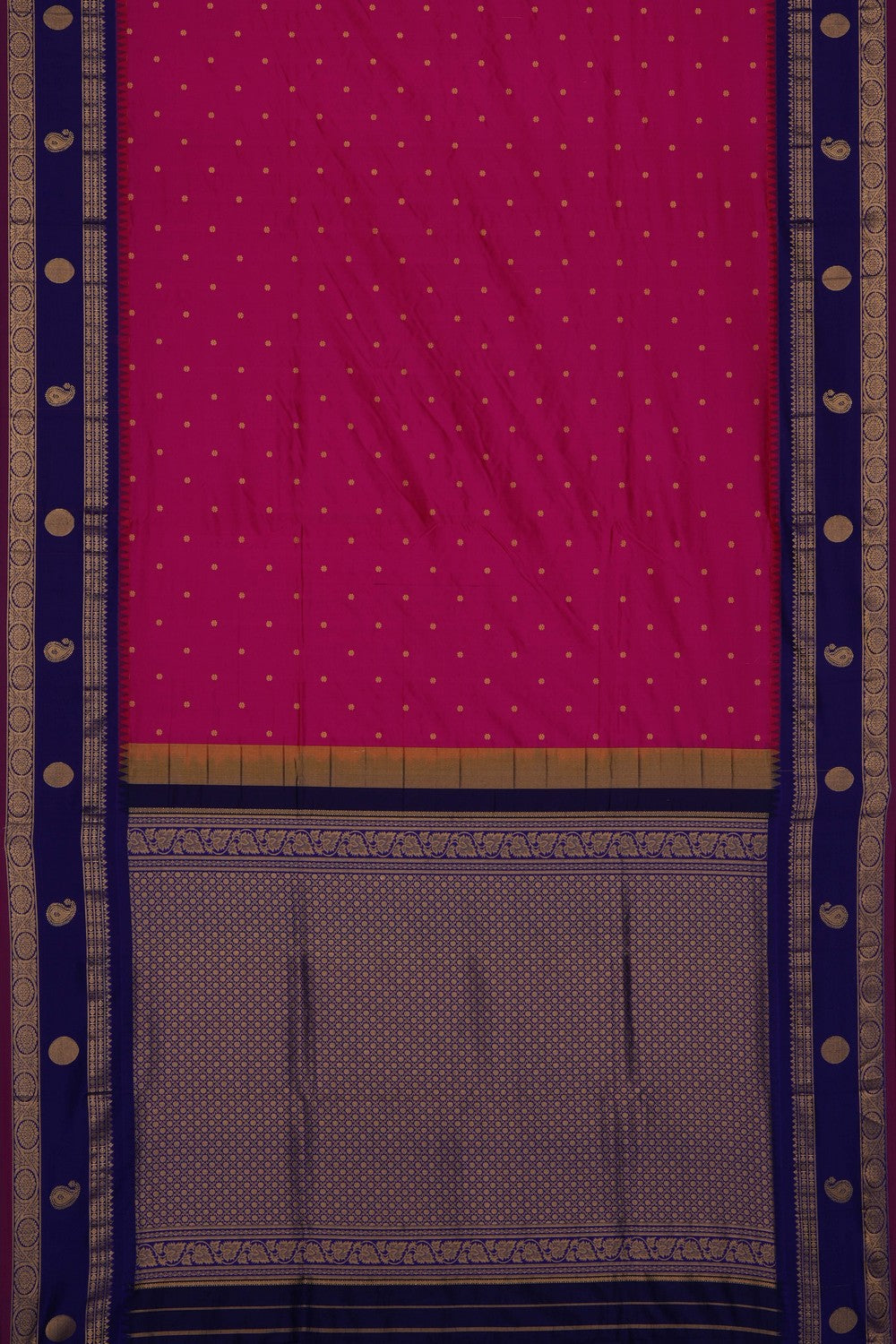 Image of Pink Narayanpet Silk Saree