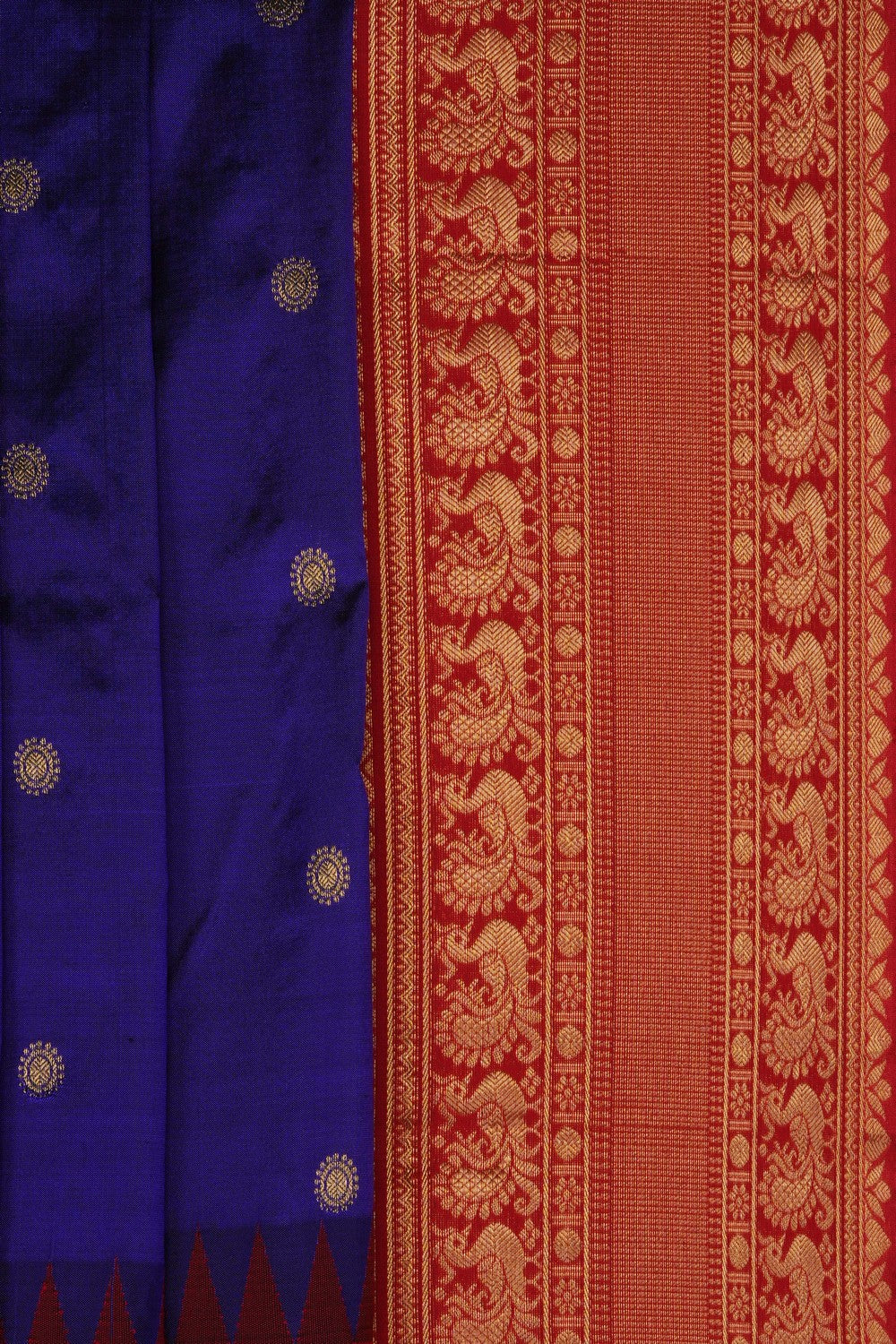 Image of Purple Narayanpet Silk Saree