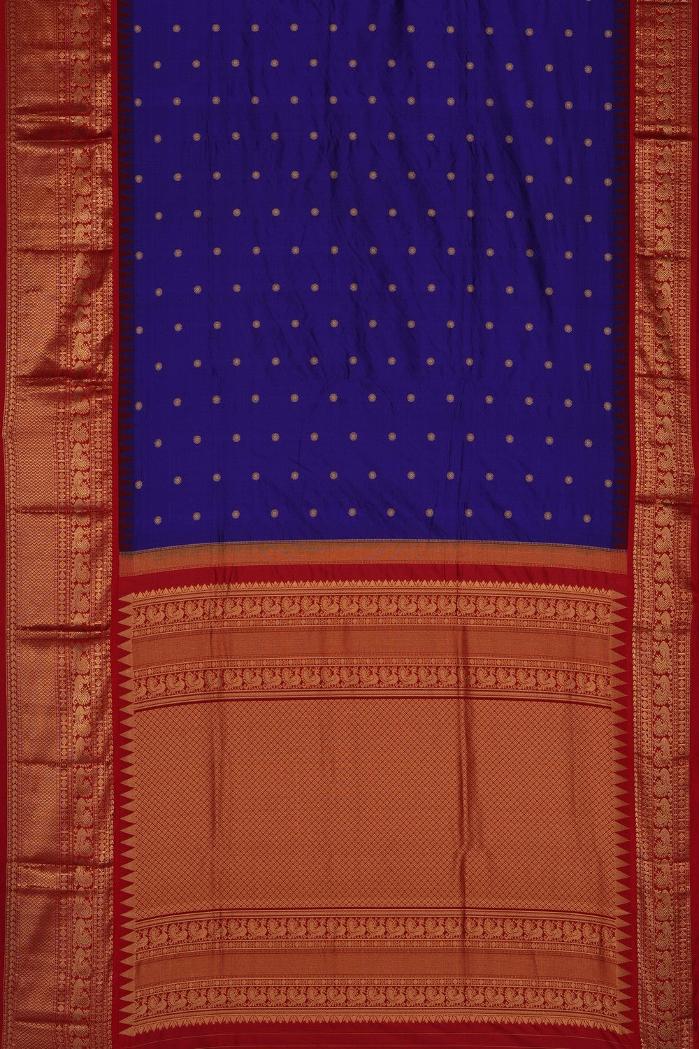 Image of Purple Narayanpet Silk Saree