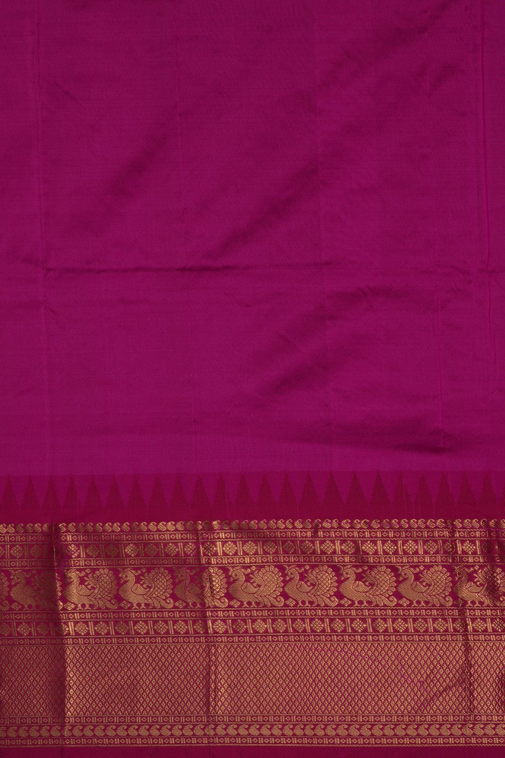Image of Orange Narayanpet Silk Saree