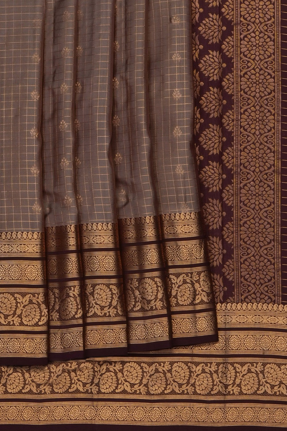 Image of Grey South Silk Saree