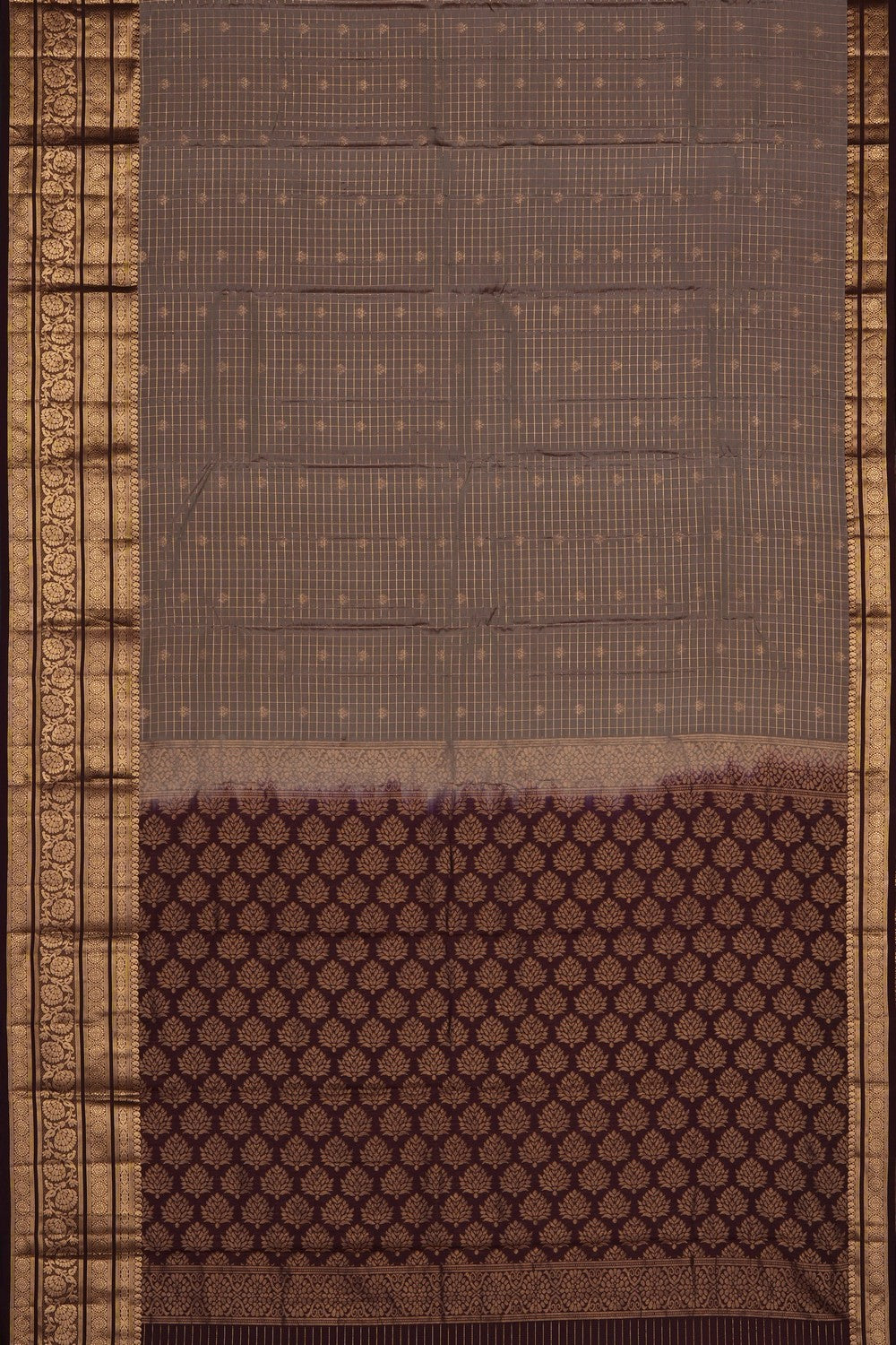 Image of Grey South Silk Saree
