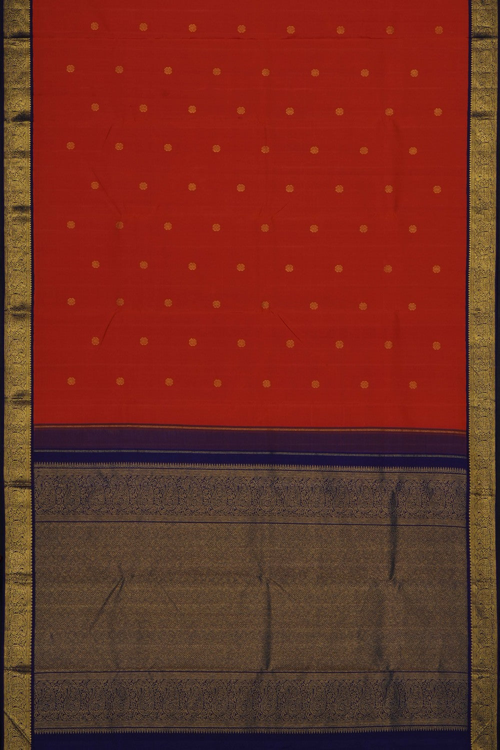 Image of Orange Arani Silk Saree