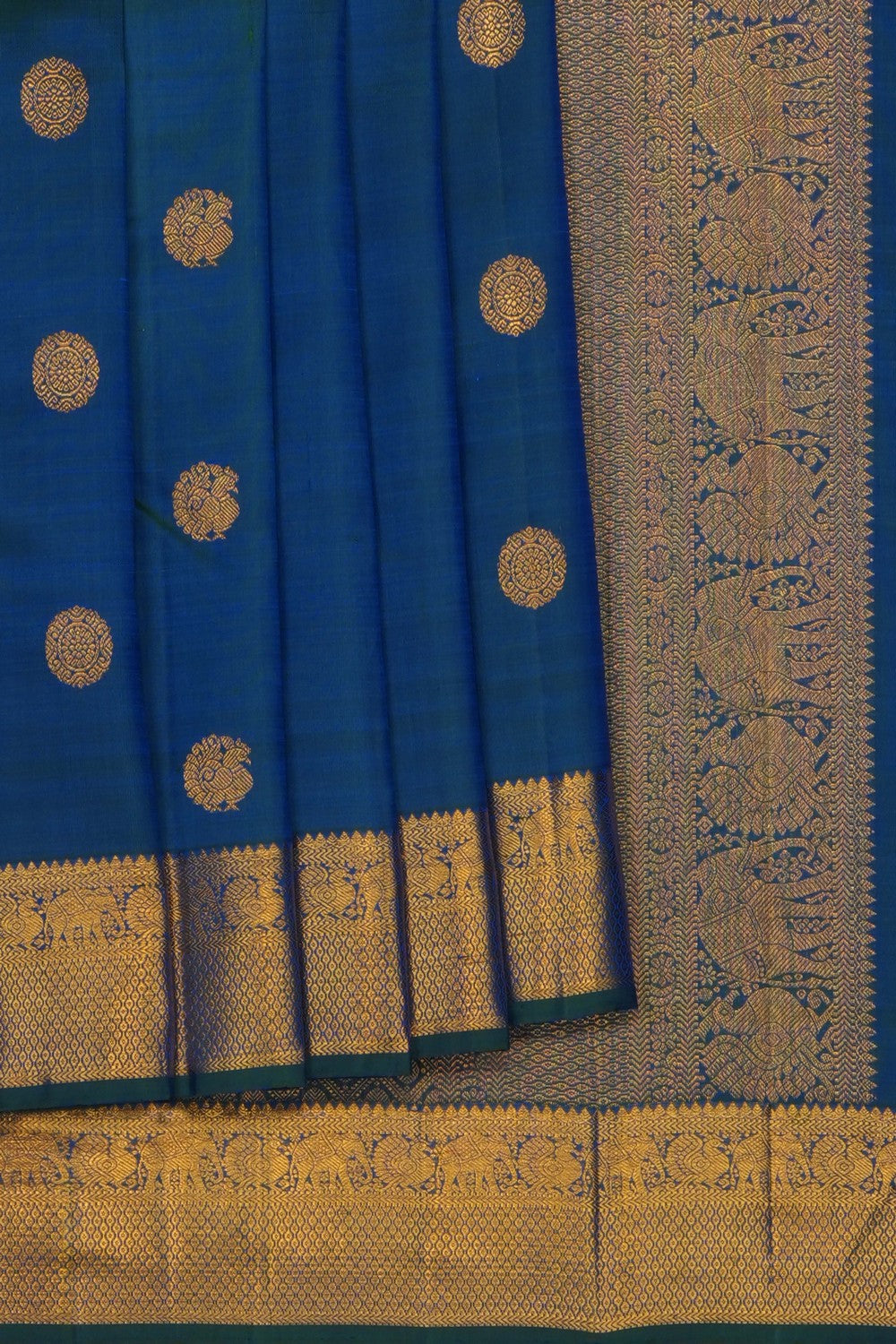 Image of Blue Arani Silk Saree