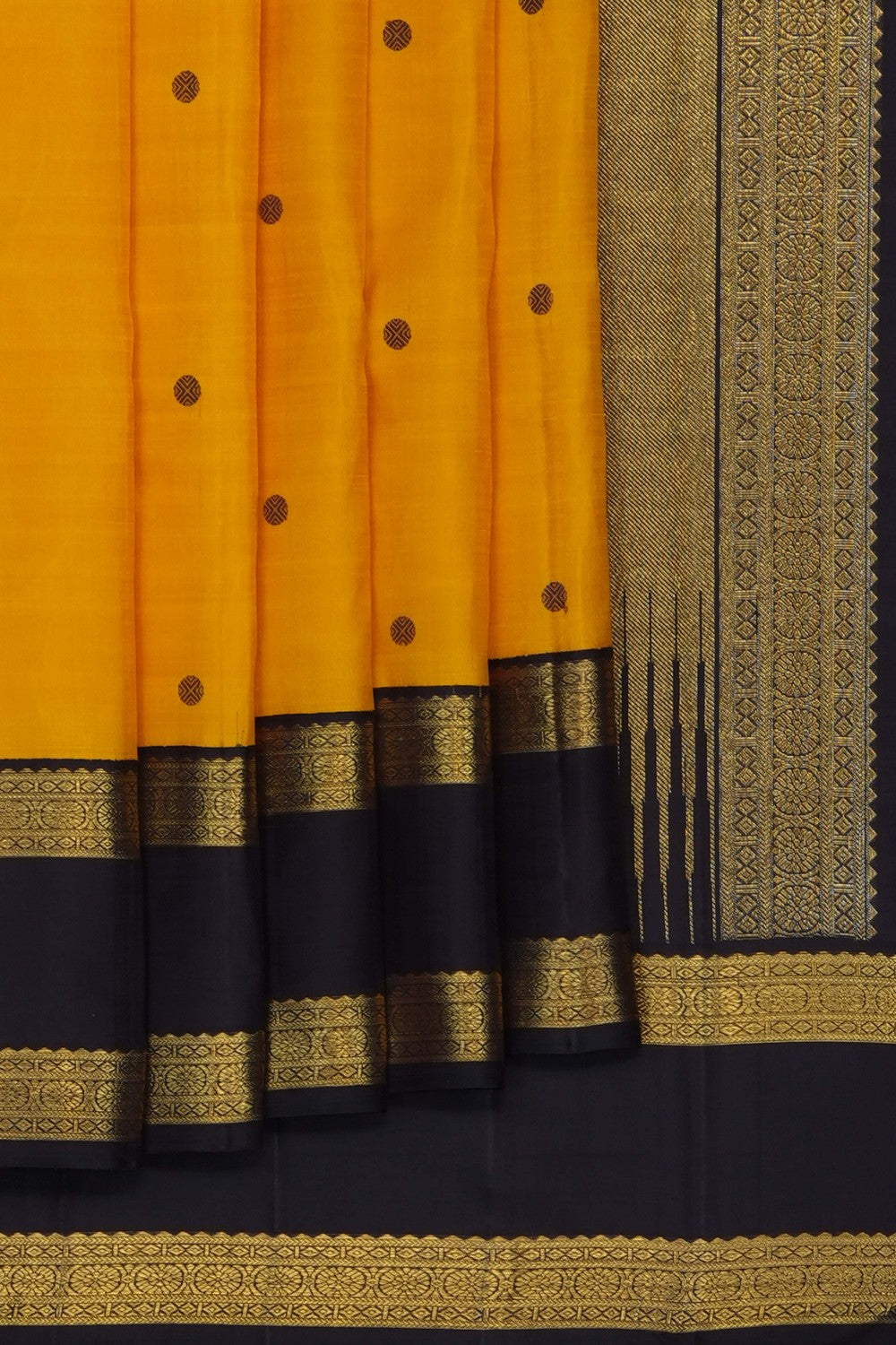 Image of Yellow Arani Silk Saree