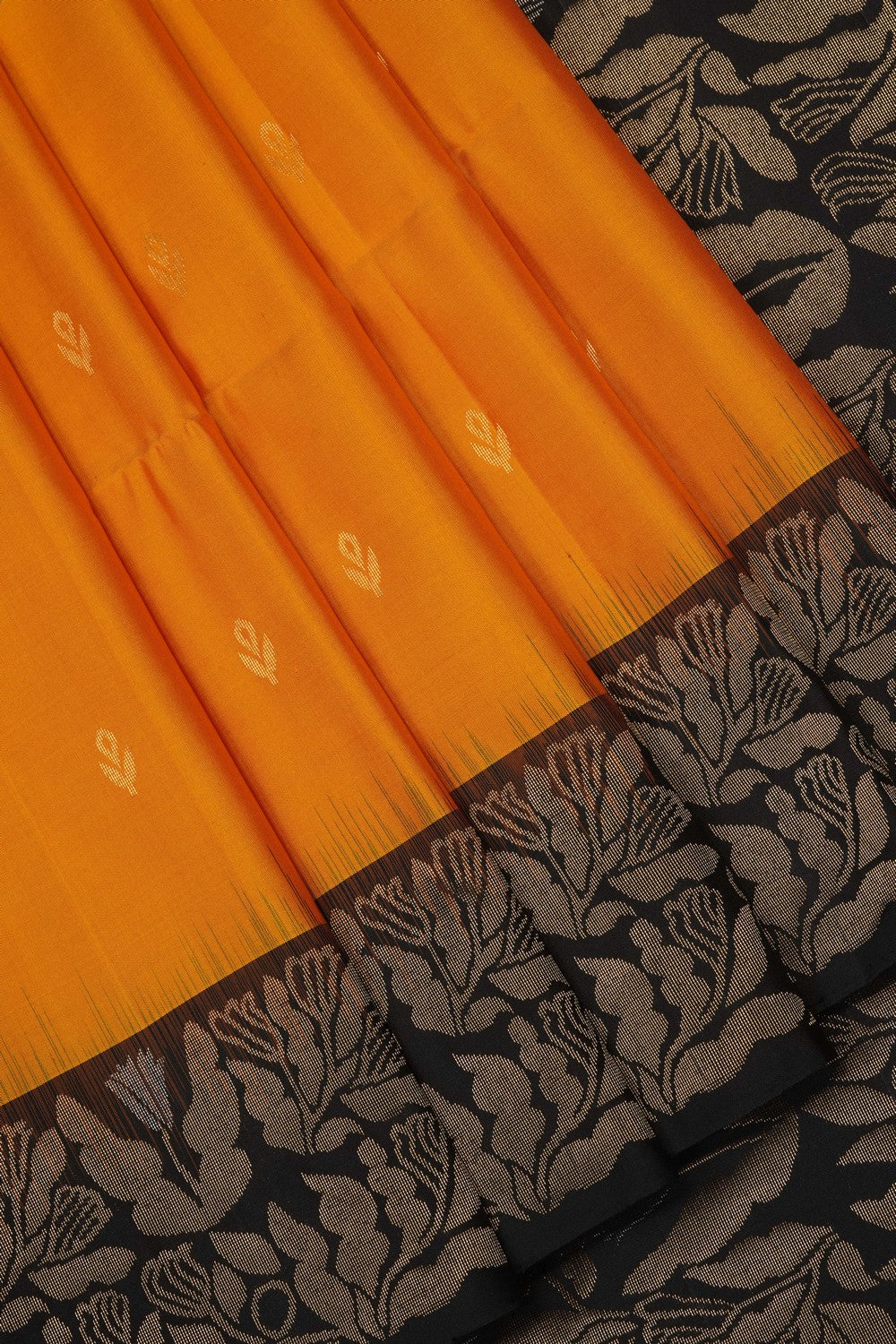 Image of Mustard Pure Silk Saree