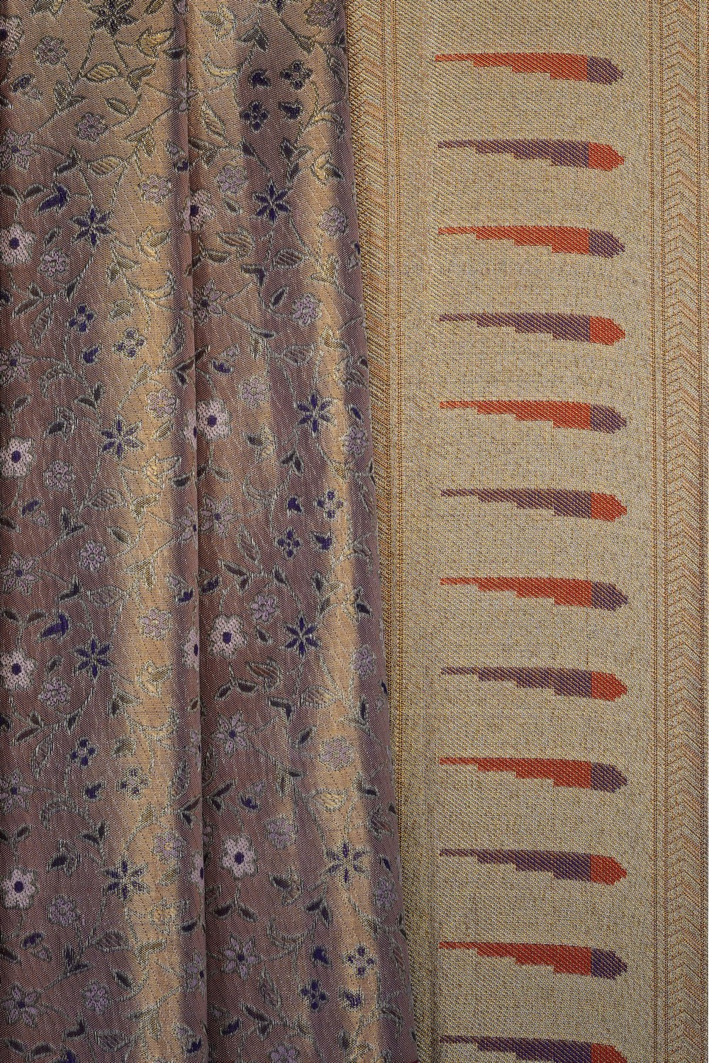 Image of Gold Kanchipattu Tissue Brocade Saree