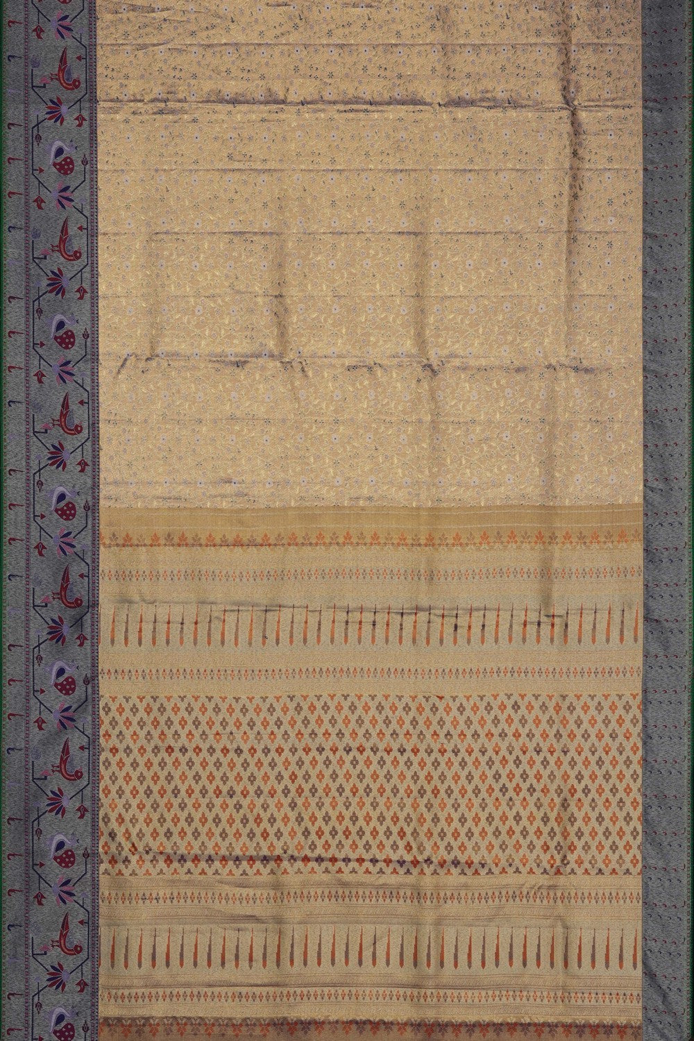 Image of Gold Kanchipattu Tissue Brocade Saree