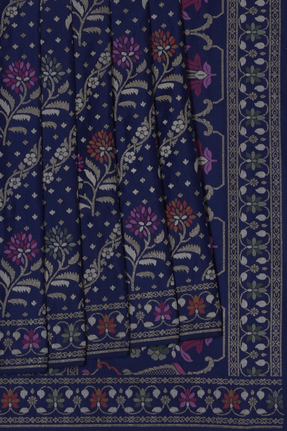 Image of Purple Banarasi Silk Saree