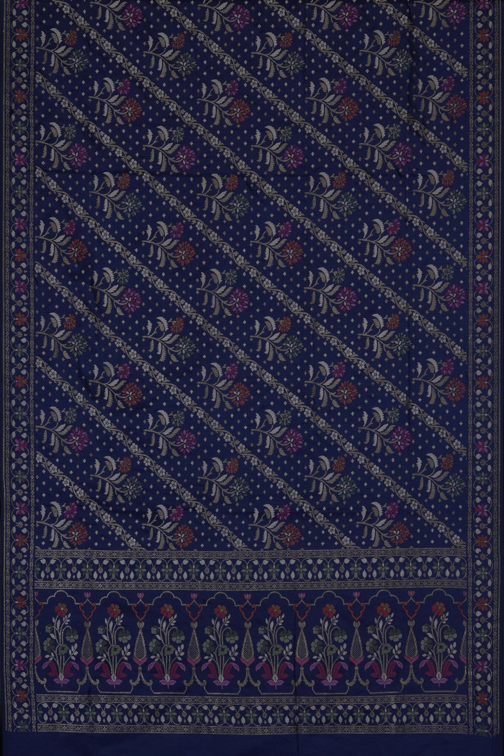 Image of Purple Banarasi Silk Saree