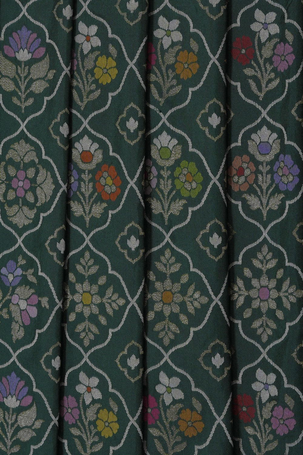 Image of Green Banarasi Silk Saree