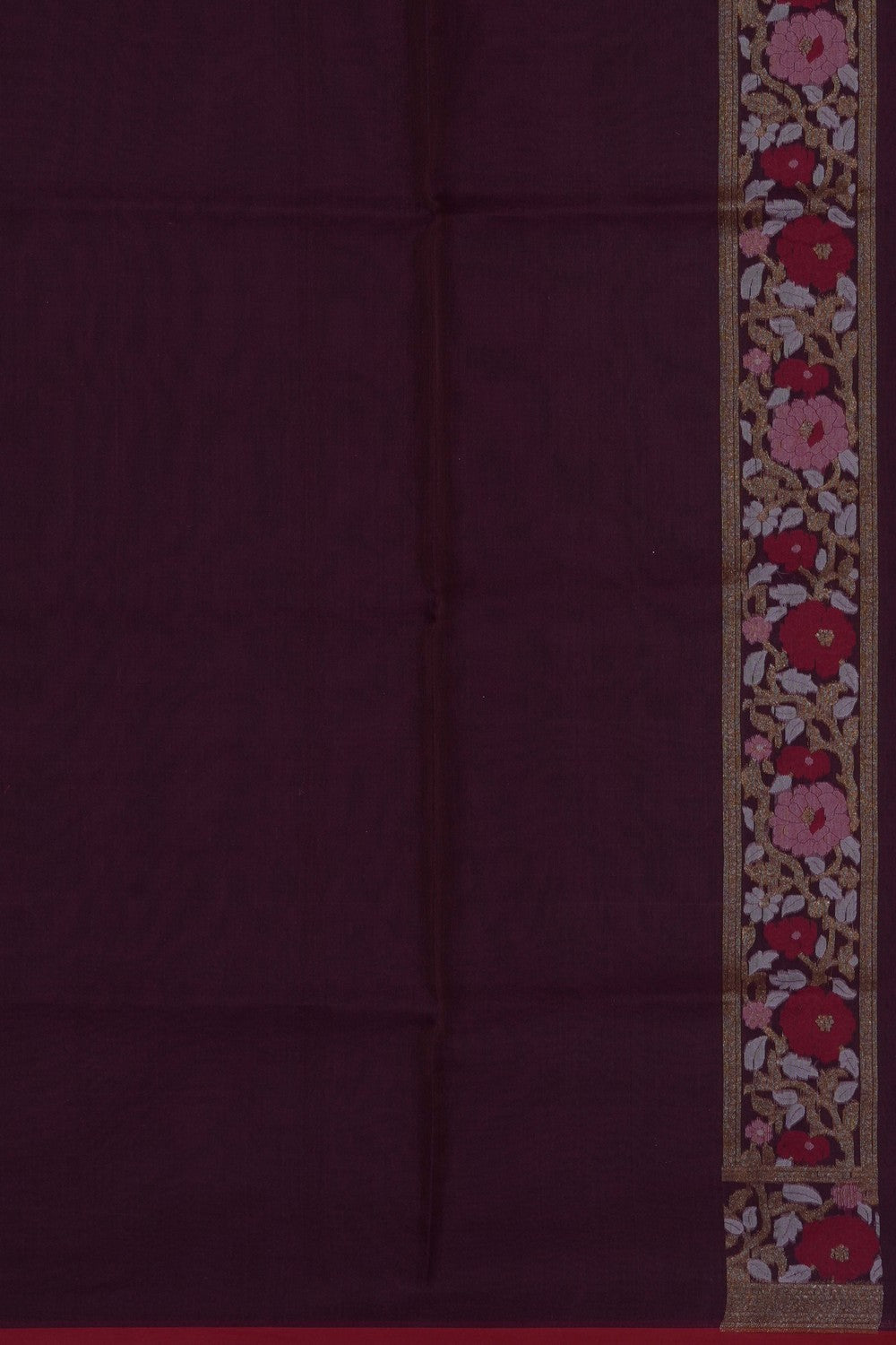 Image of Purple Banarasi Kora Saree