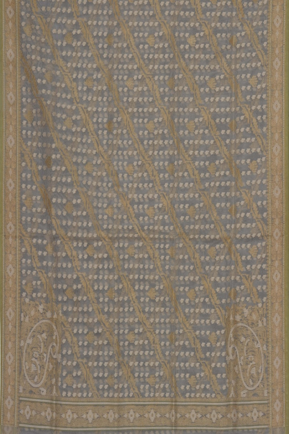 Image of Banarasi Kora Silk Unstitched Suit (2 Pcs Set)