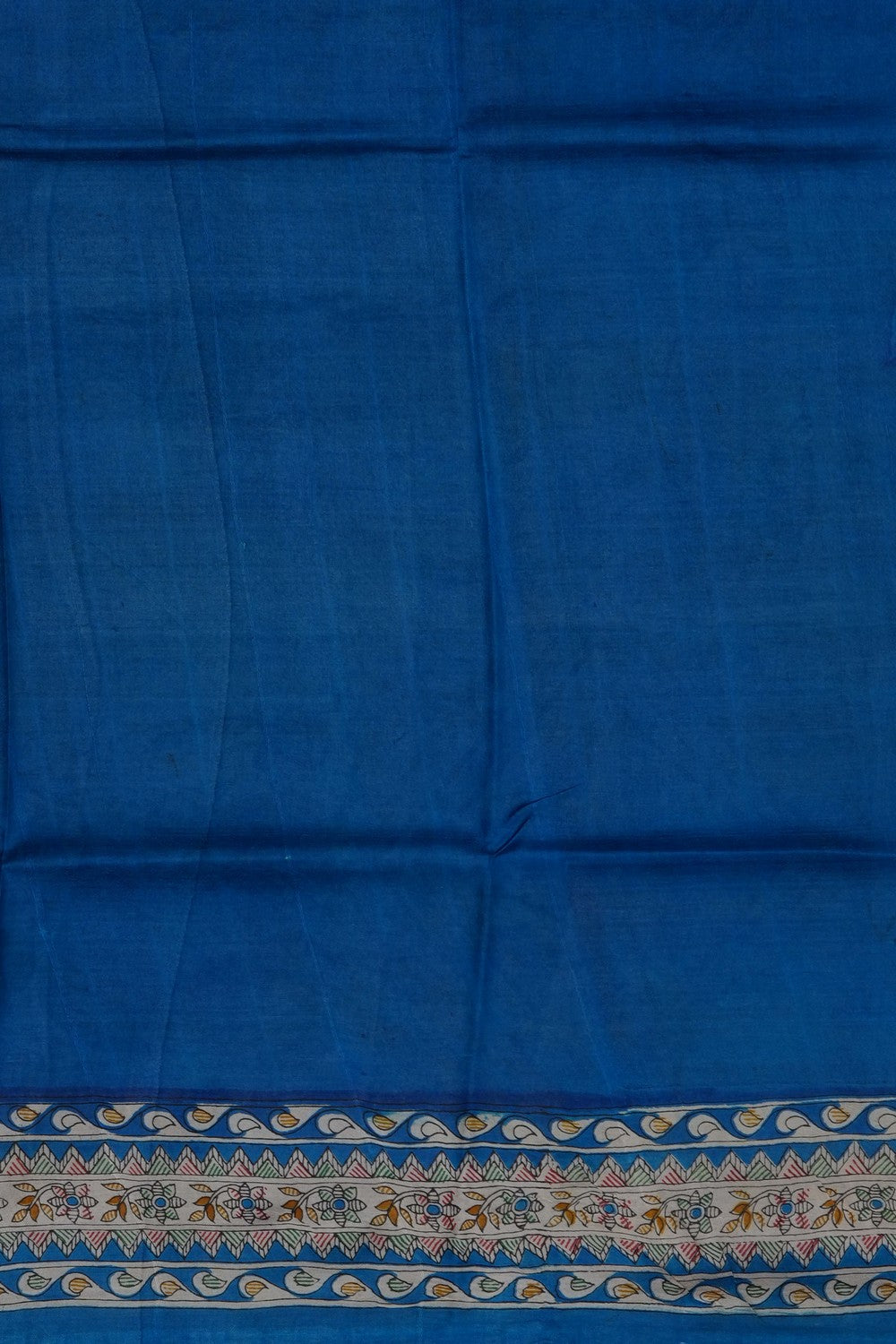 Image of Blue Desi Tussar Silk Saree