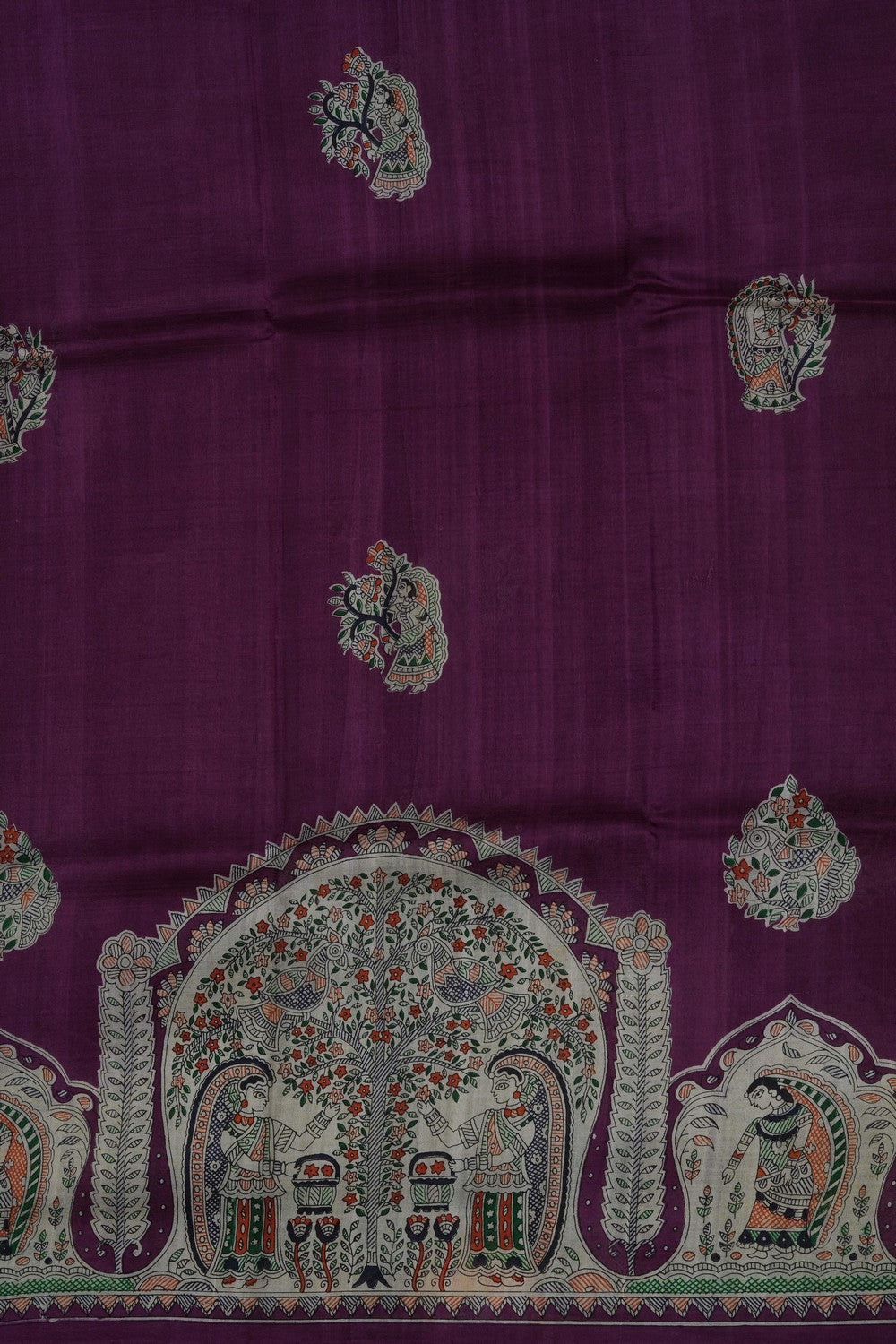 Image of Purple Desi Tussar Silk Saree