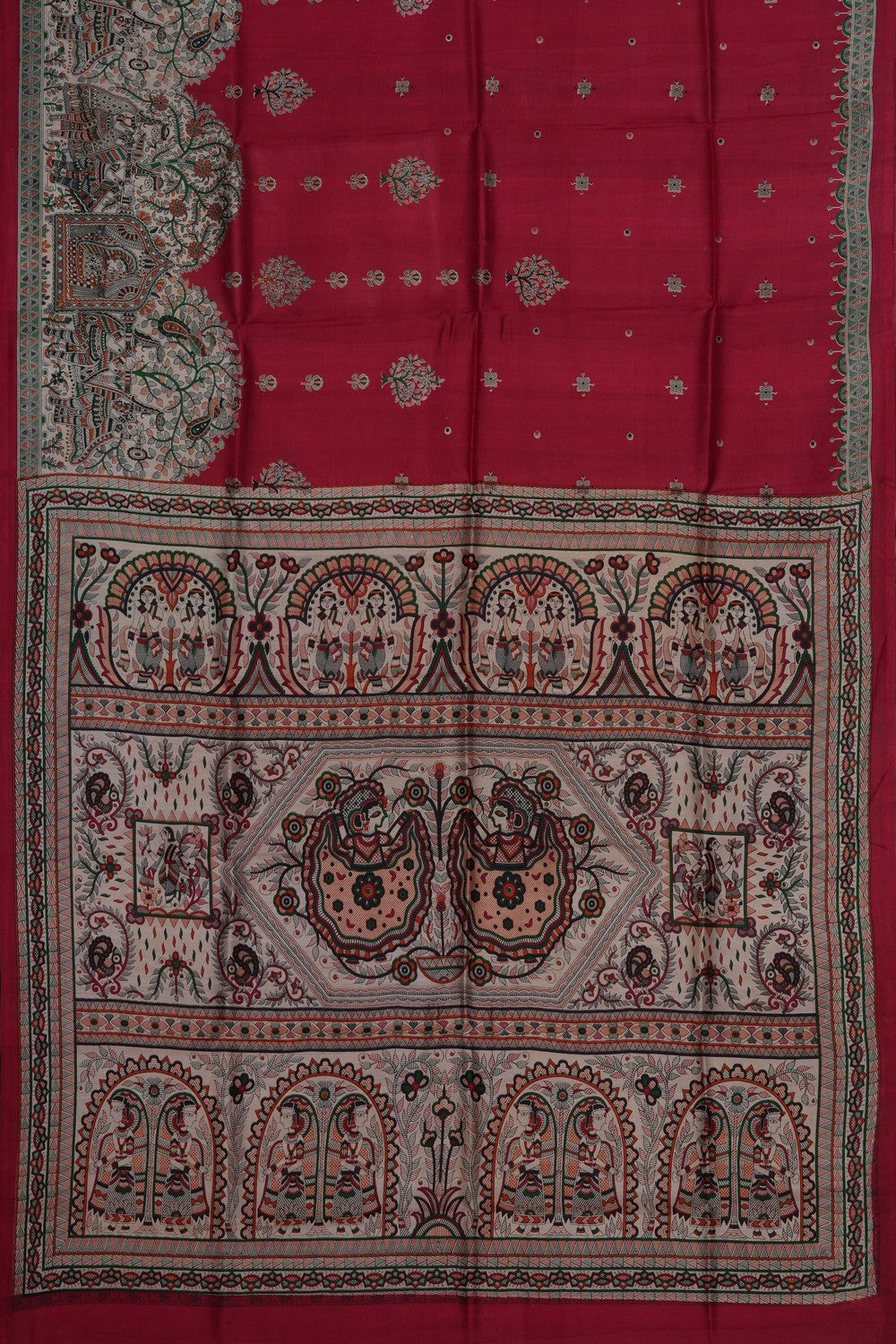 Image of Pink Desi Tussar Silk Saree