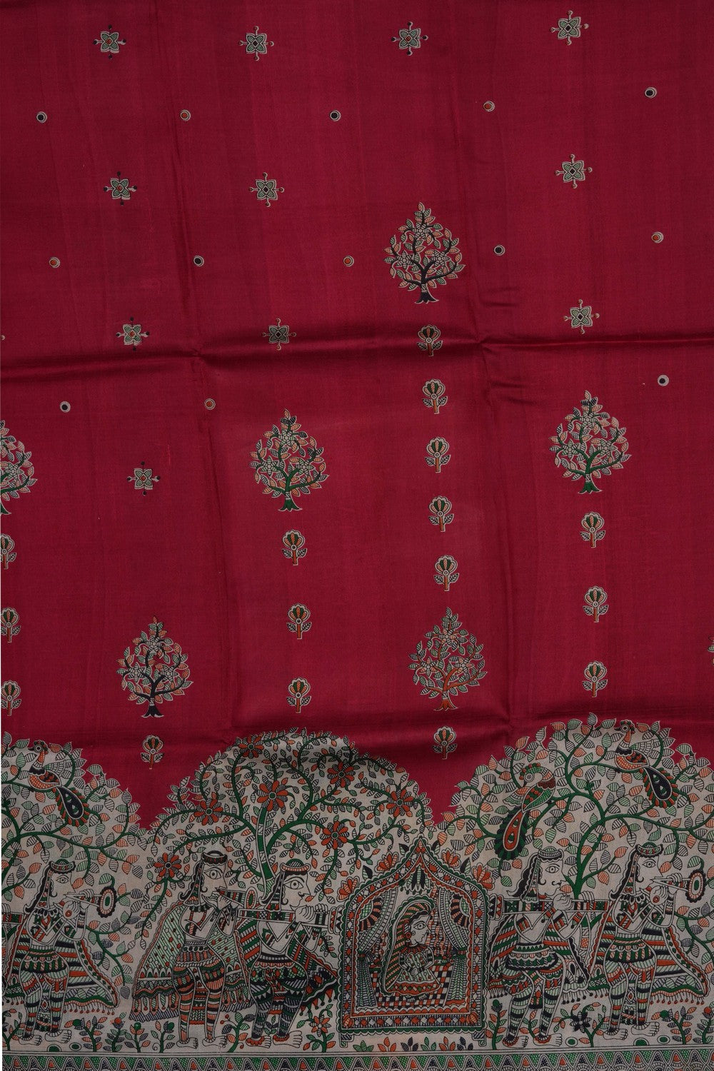 Image of Pink Desi Tussar Silk Saree