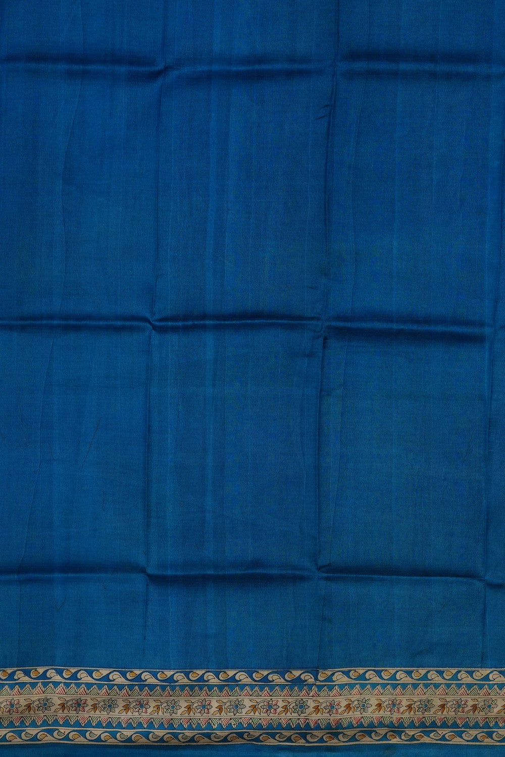 Image of Blue Desi Tussar Silk Saree