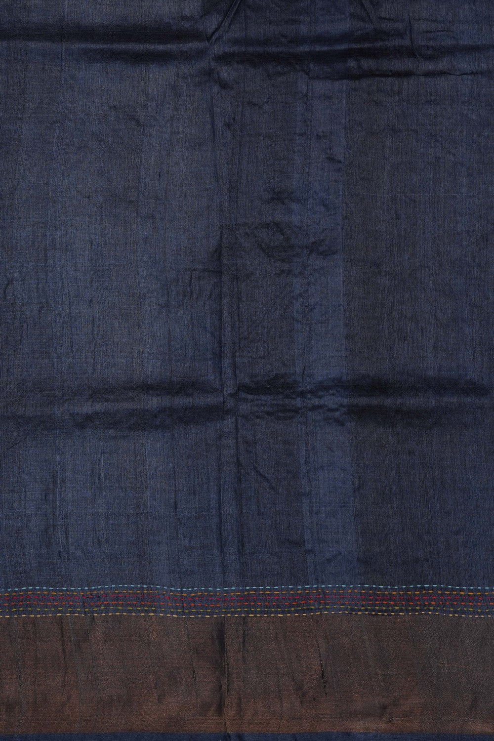 Image of Blue Desi Tussar Silk Saree