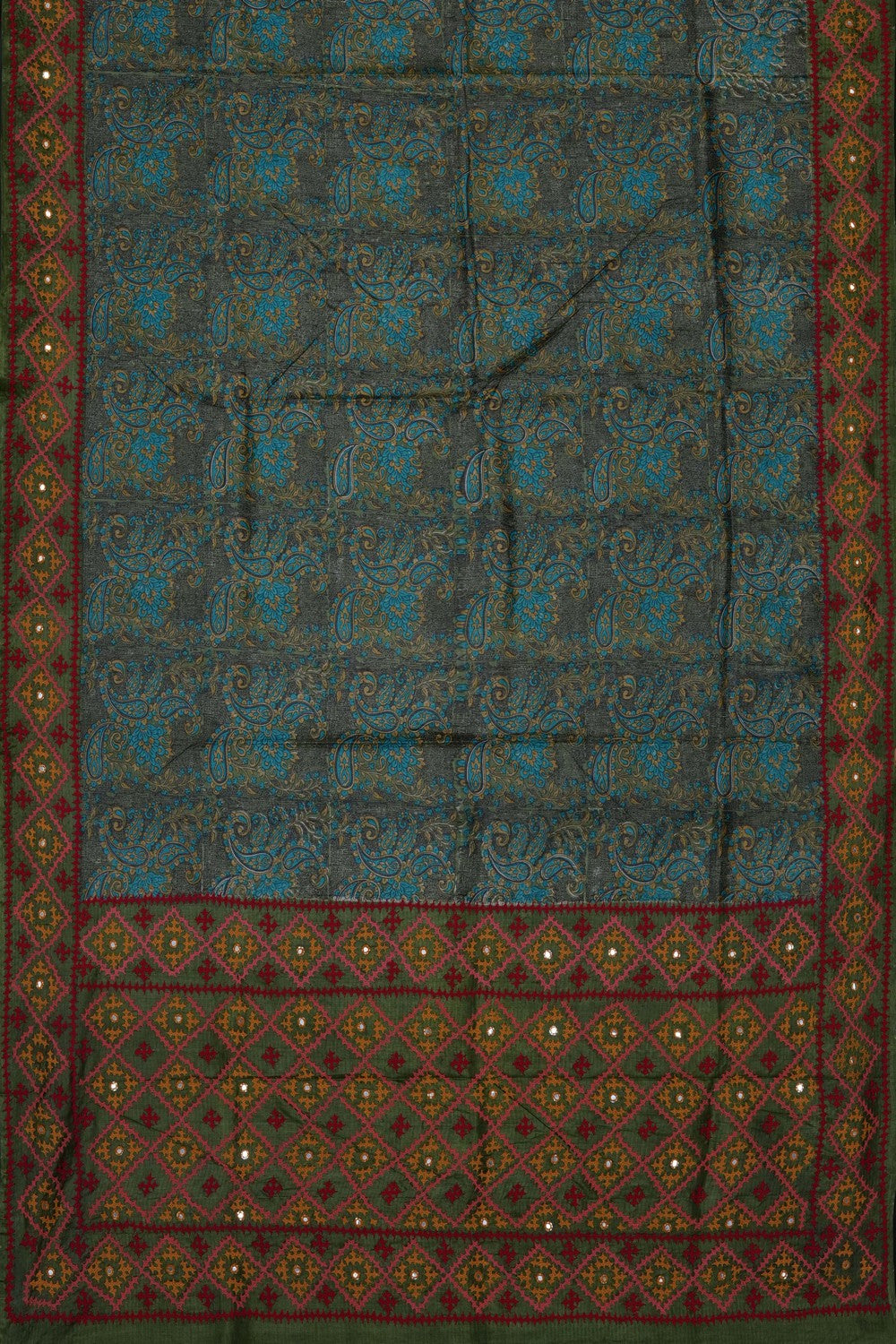 Image of Grey Desi Tussar Silk Saree