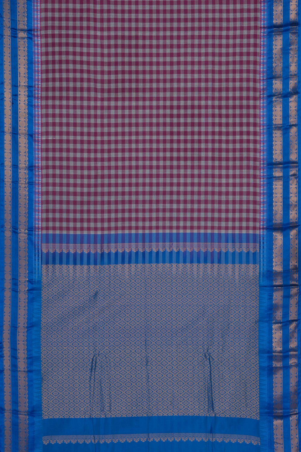 Image of Pink Gadwal Cotton Saree