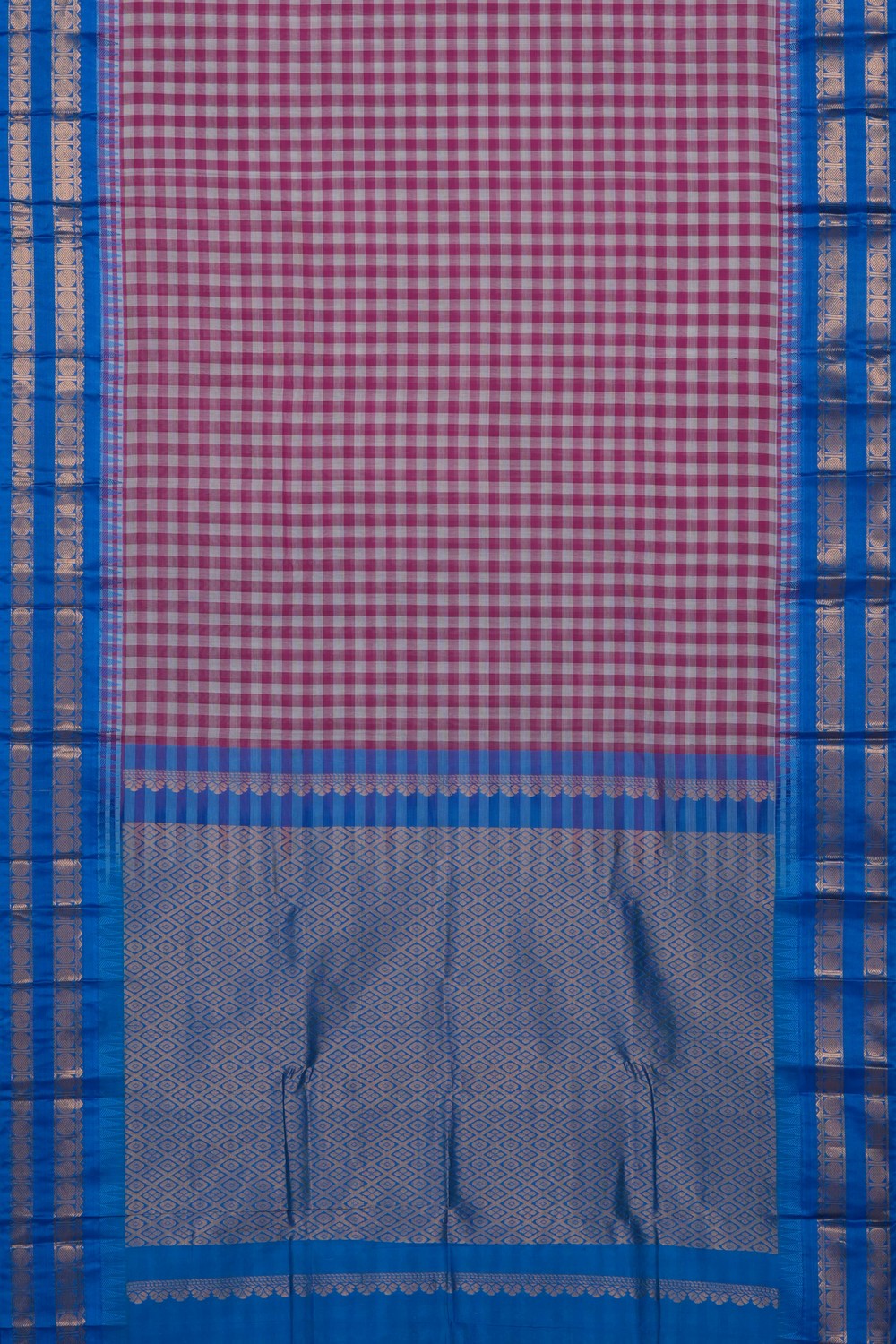 Image of Pink Gadwal Cotton Saree