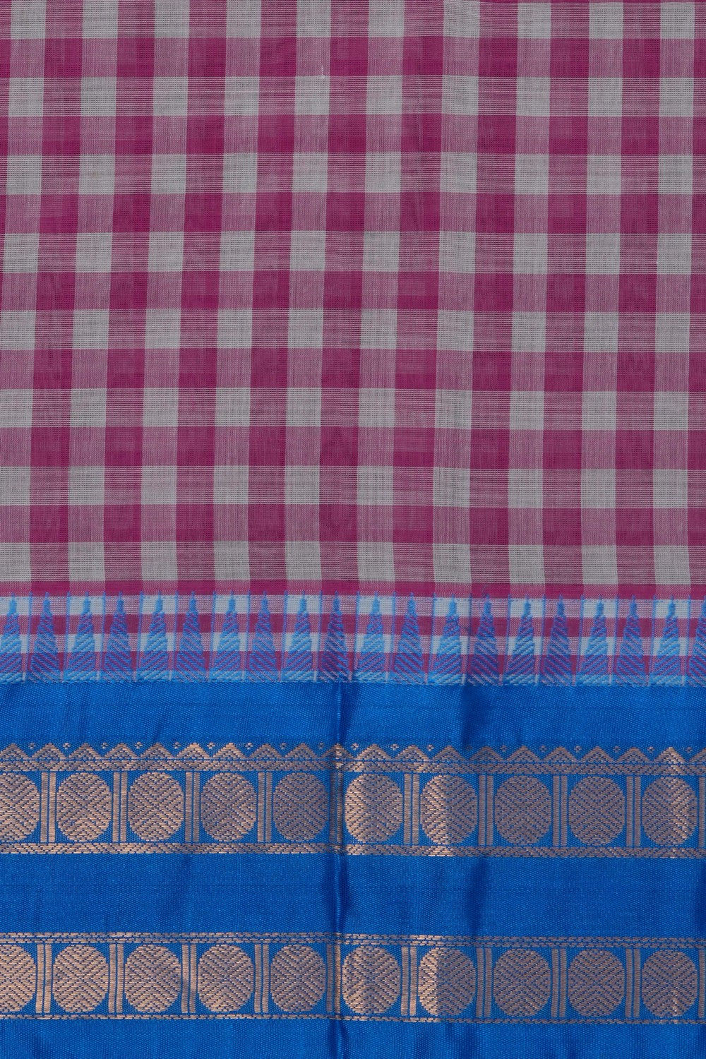 Image of Pink Gadwal Cotton Saree