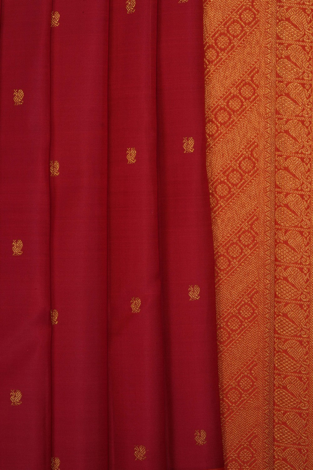 Image of Red Arani Silk Saree