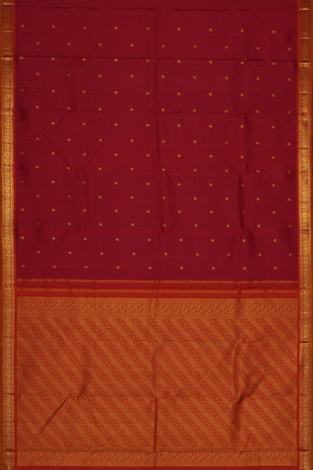 Image of Red Arani Silk Saree