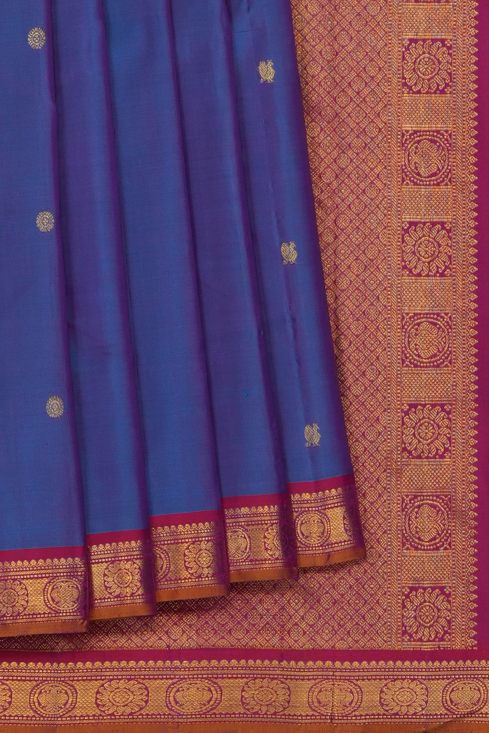 Image of Blue Arani Silk Saree
