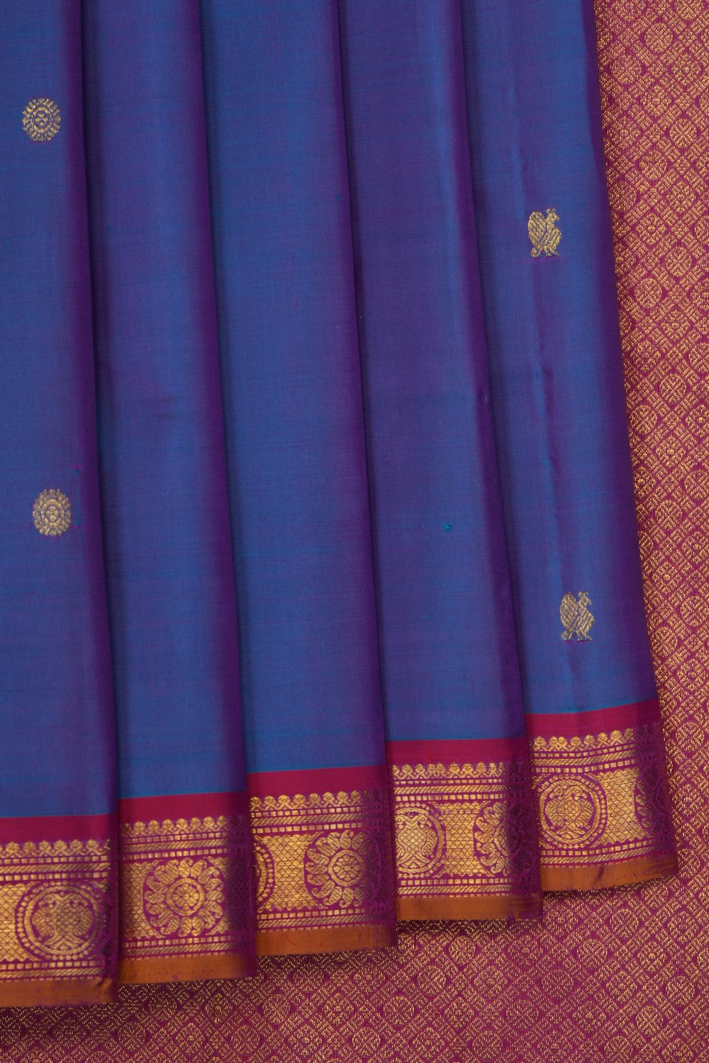 Image of Blue Arani Silk Saree