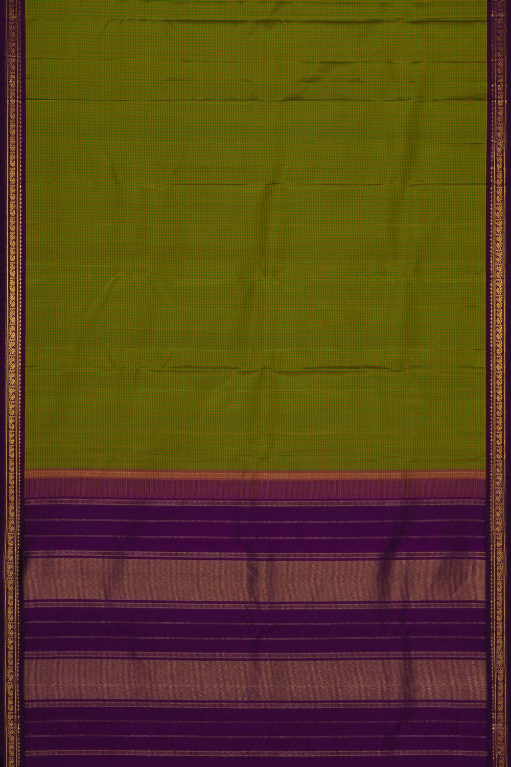 Image of Green Arani Silk Kattam Saree