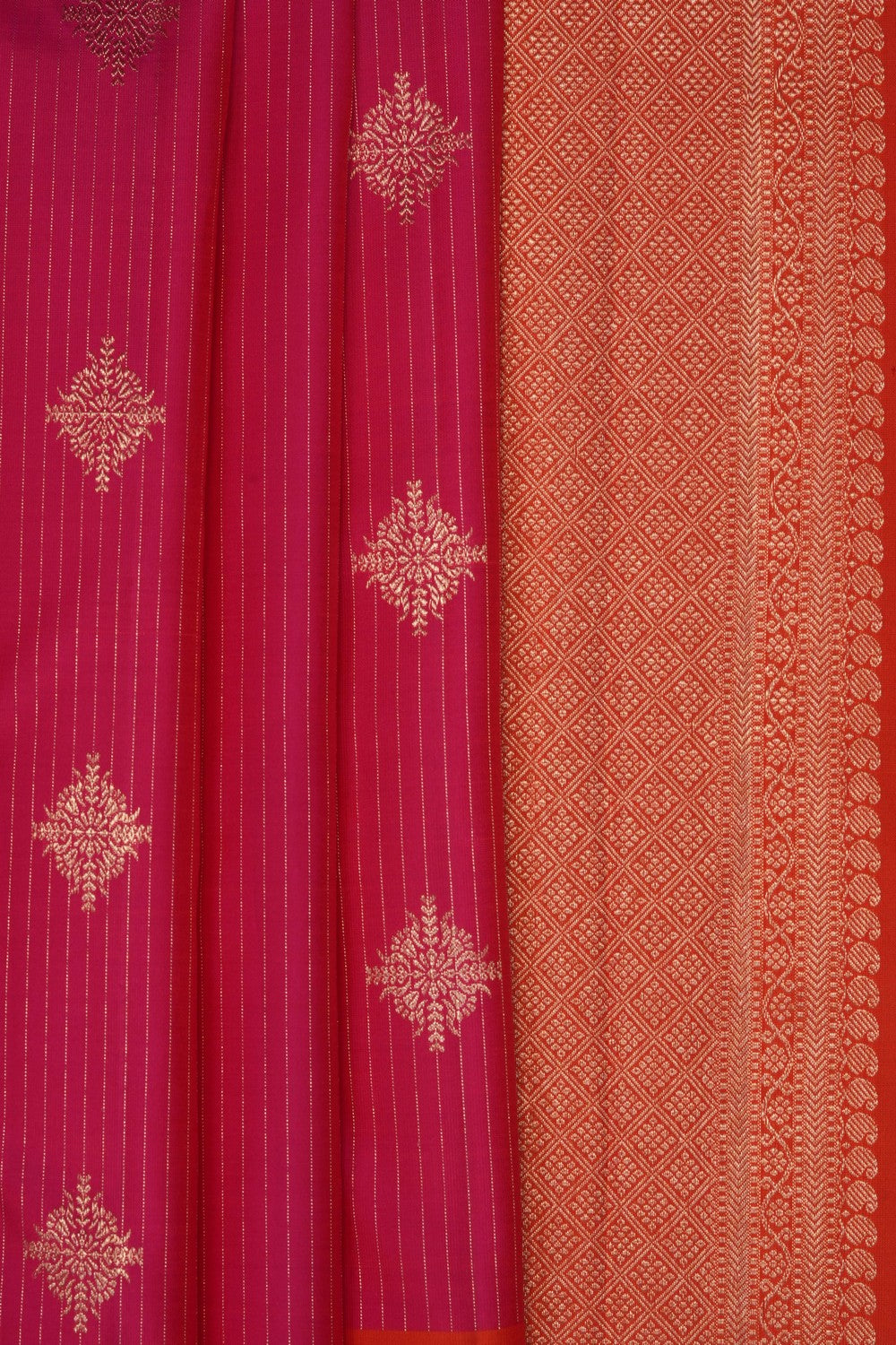 Image of Pink Arani Silk Kattam Saree