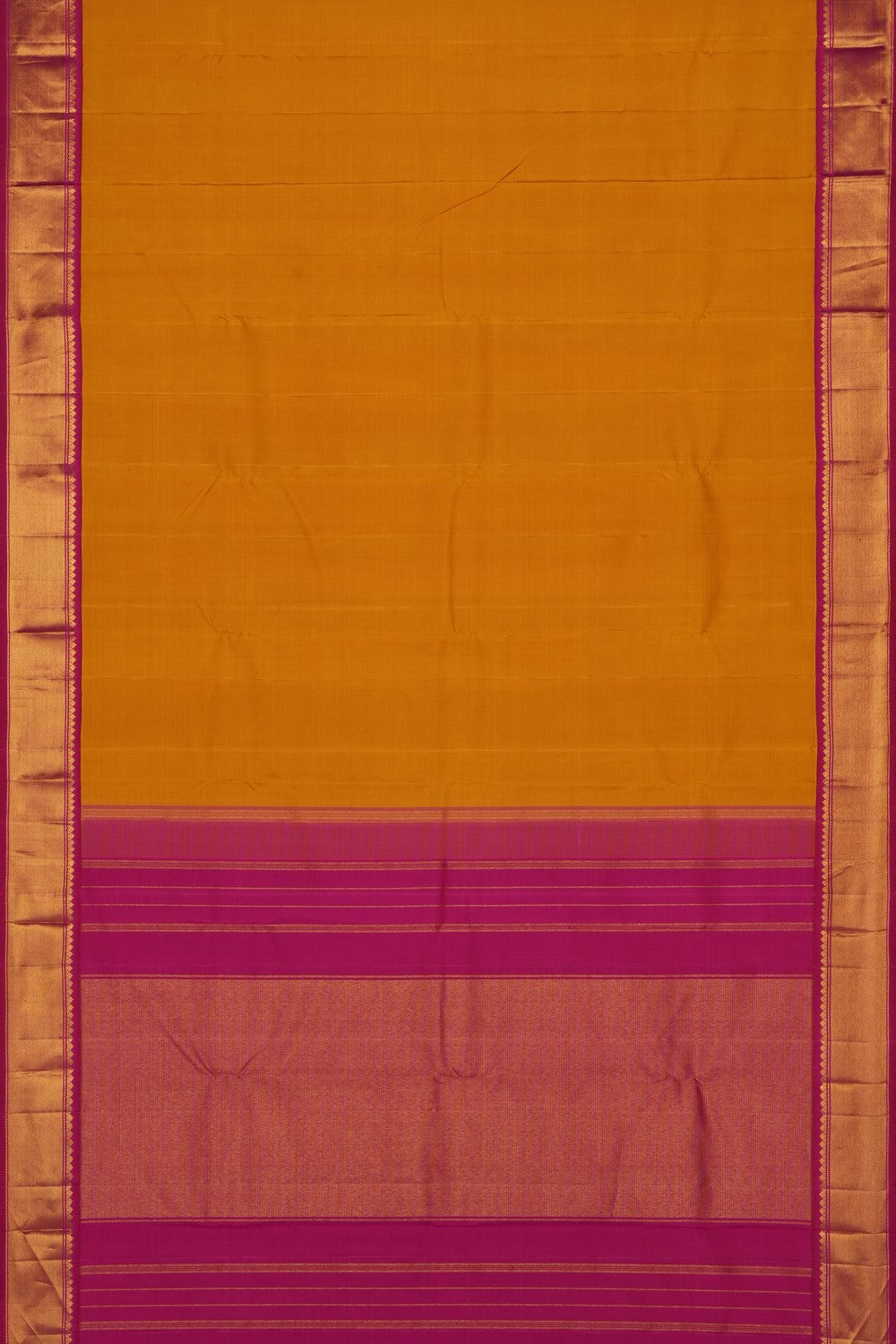 Image of Mustard Arani Silk Saree