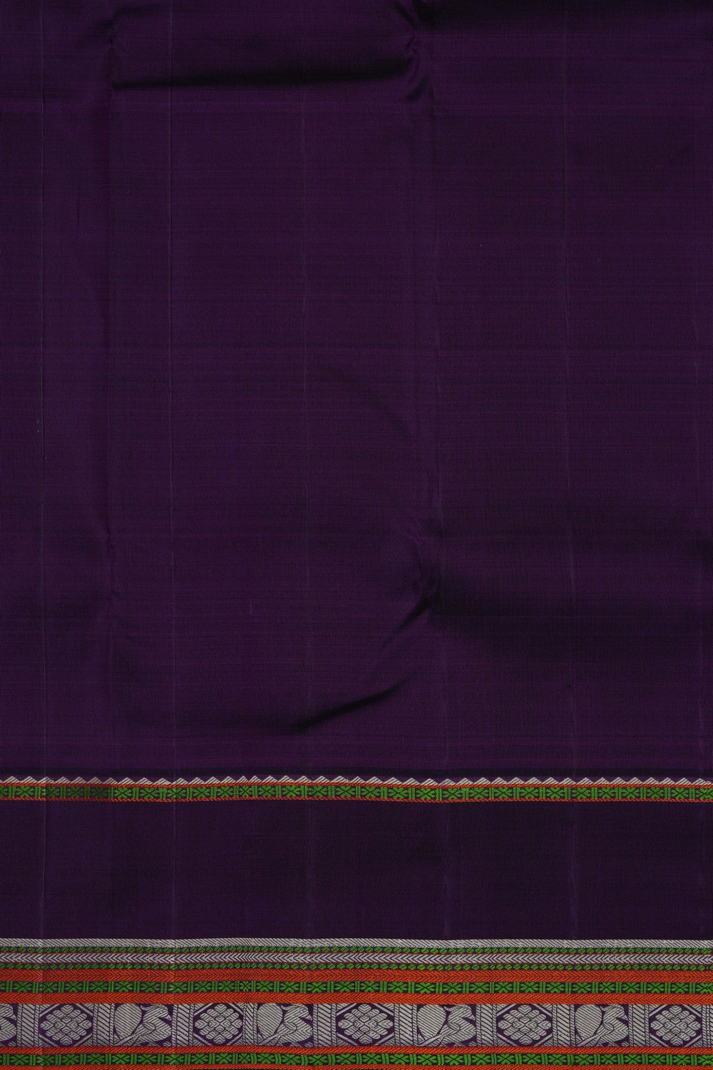 Image of Cream Kanjivaram Silk Kattam Saree
