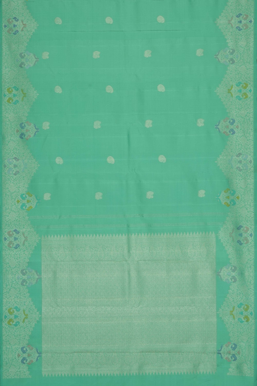Image of Mint Green Arani Silk Saree