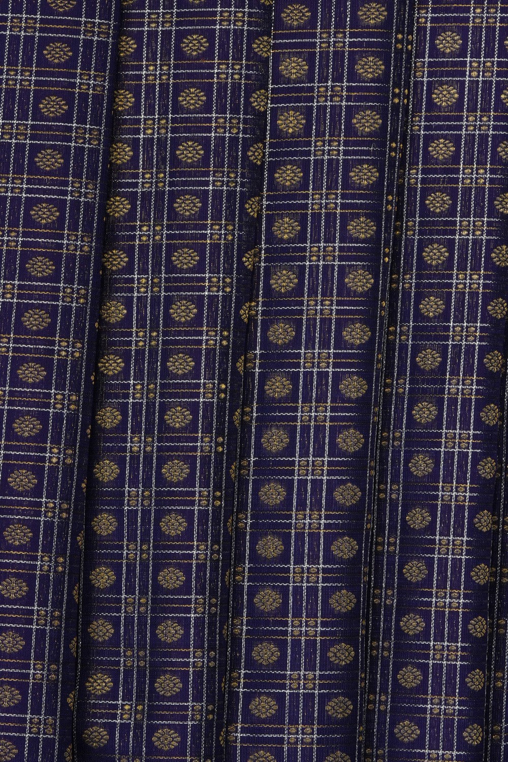 Image of Purple Arani Silk Kattam Saree