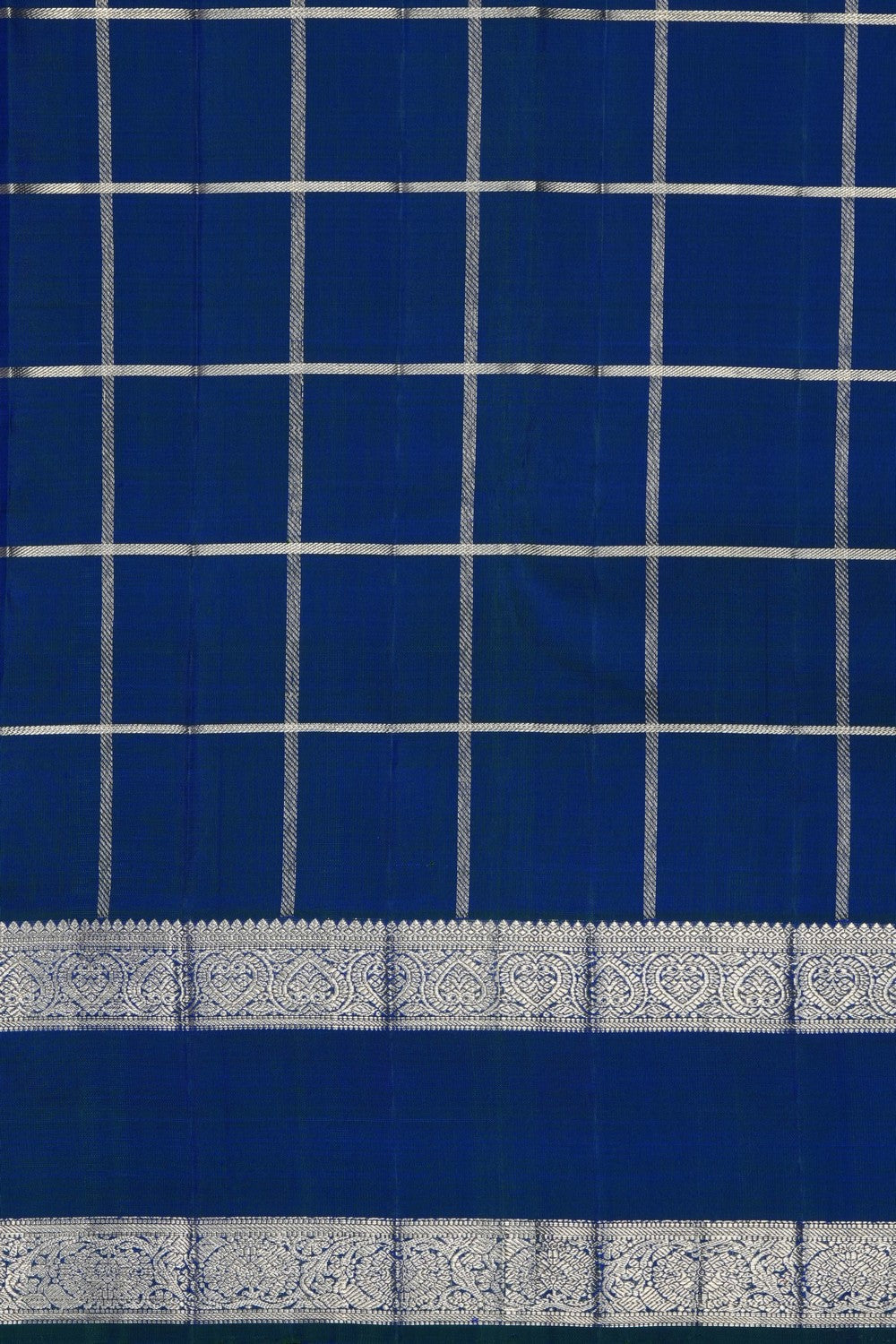 Image of Blue Arani Silk Kattam Saree