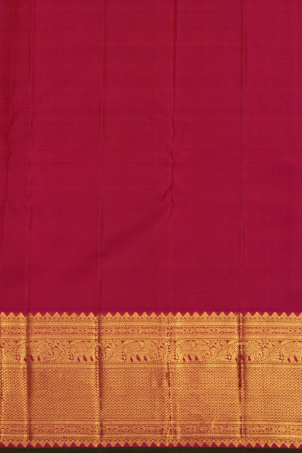 Image of Off-White Kanjivaram Silk Kattam Saree