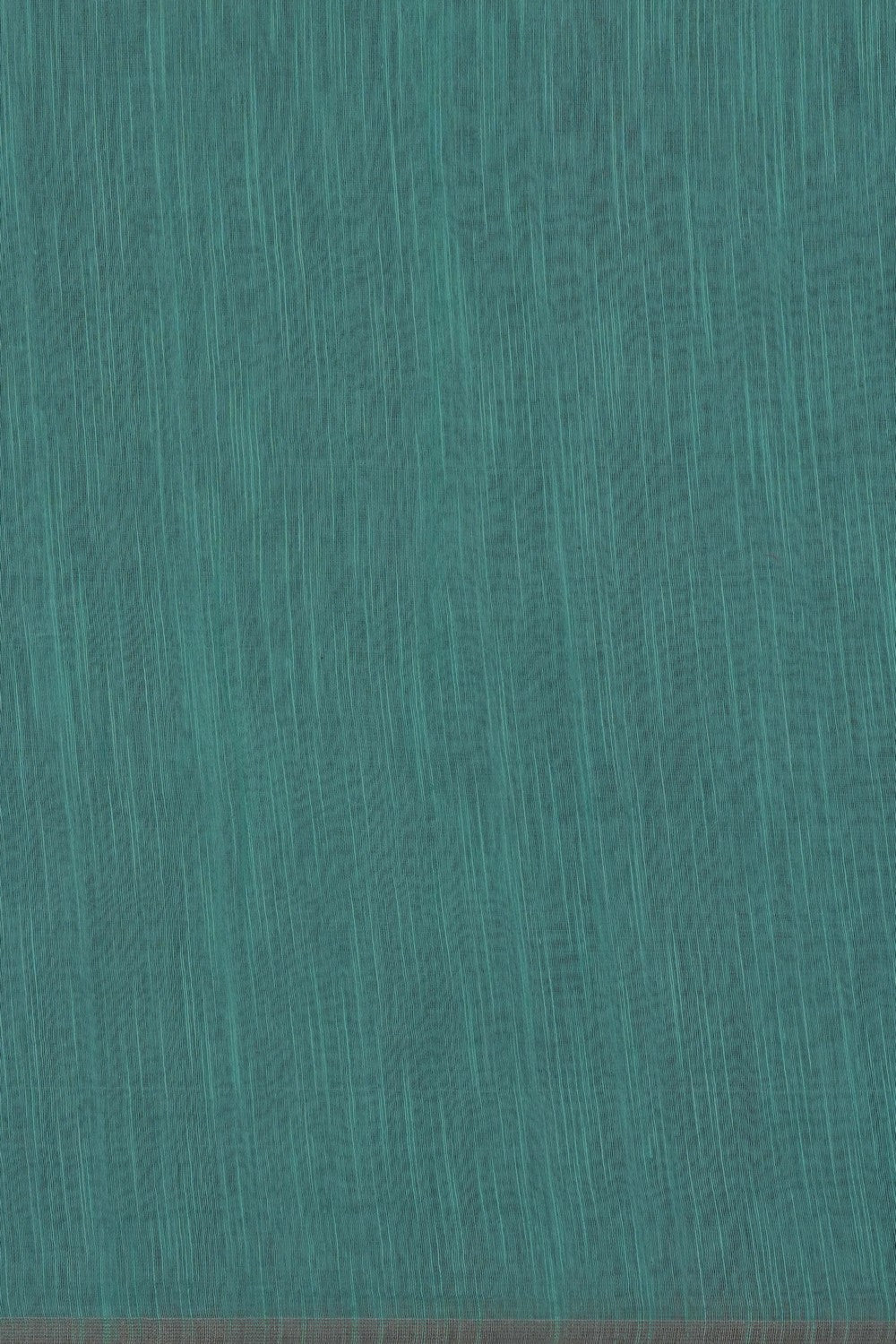 Image of Turquoise-Green Kora Embroidered Saree