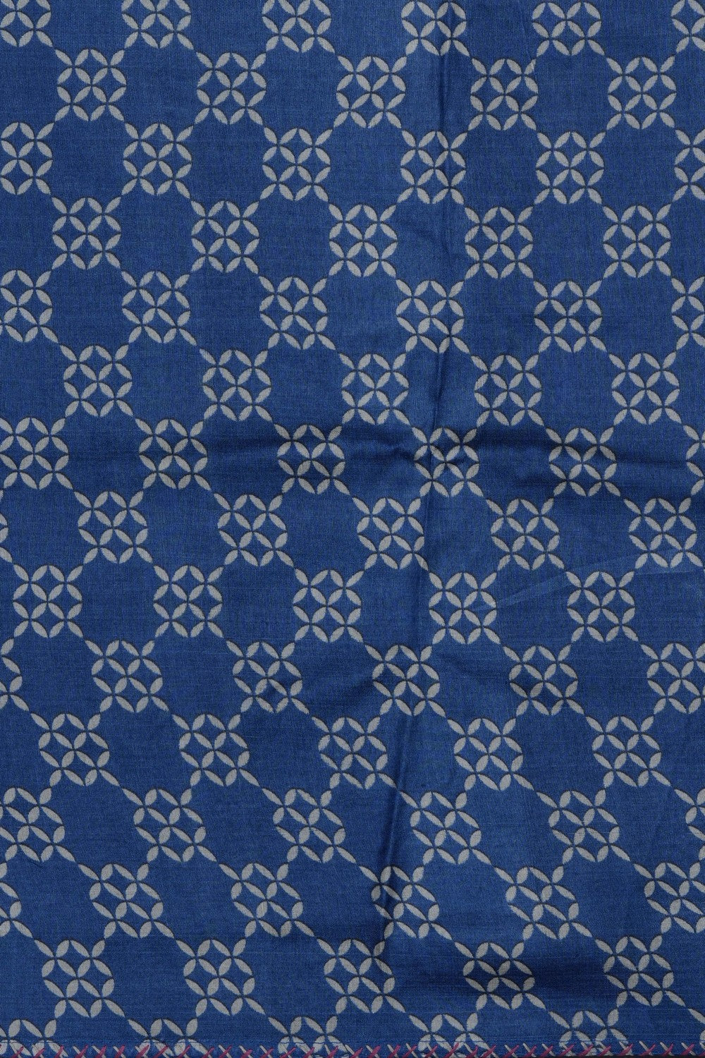 Image of Smoky Blue Tussar Silk Saree