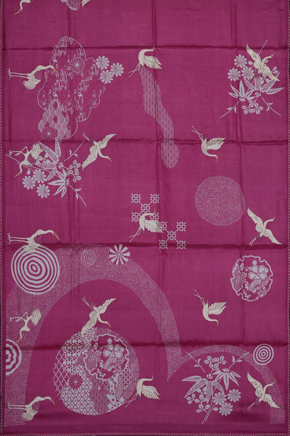 Image of Pink Tussar Silk Saree