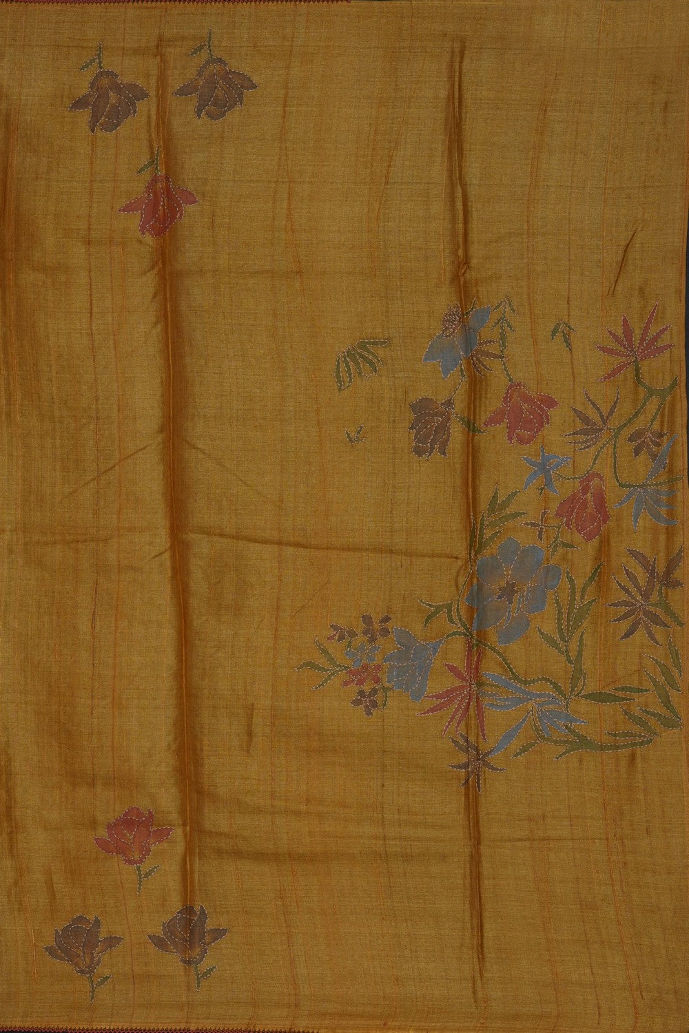 Image of Beige Tussar Silk Saree