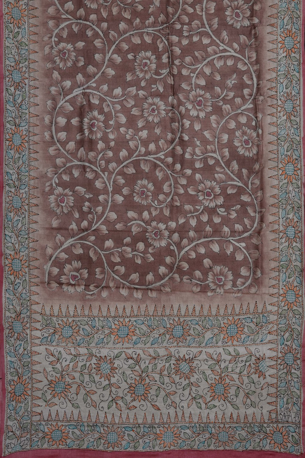 Image of BrownTussar Silk Saree