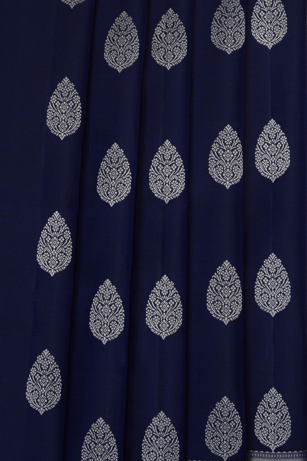 Image of Navy Blue Arani Silk Saree