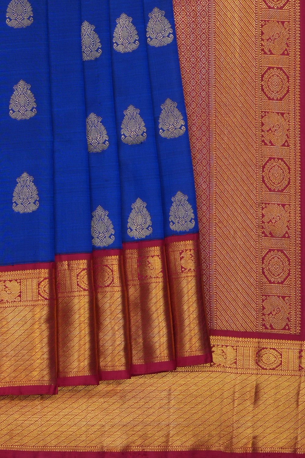 Image of Indigo Blue Arani Silk Saree