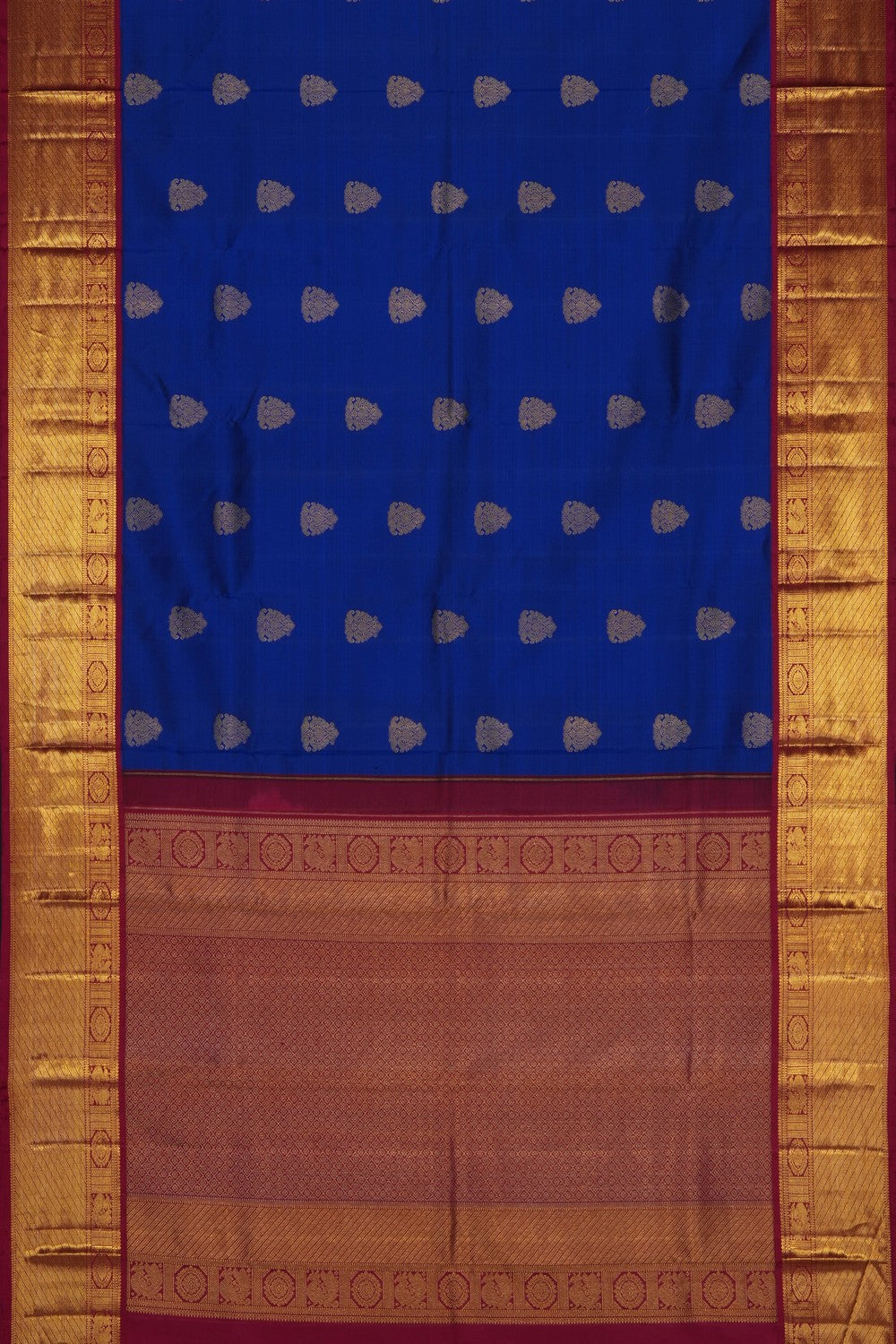 Image of Indigo Blue Arani Silk Saree
